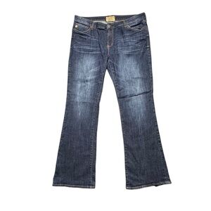 Dear John Mud Slide Flare‎ Jeans Womens Size 32 Dark Wash Mid Rise Blue Denim
